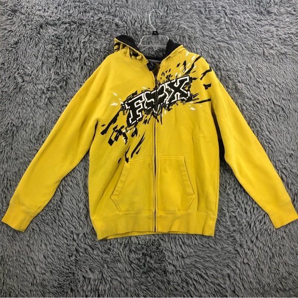 Fox Jackets & Coats Fox Racing Rider Mens Large Yellow Black Full